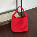 Retro Woolen Large Capacity Commute Tote Bag 6W10BBG2490