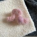 Sweet Plush Felt Ball Small Hair Claw 6W6HCP1652