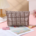 Quilted Large Capacity Diamond Quilted Cosmetic Bag MK2BLW6C5CO71