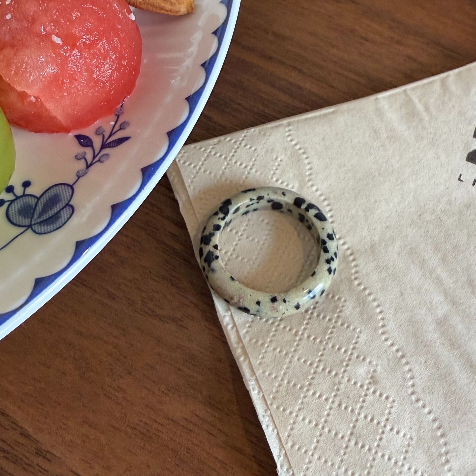 Vintage Natural Stone Stackable Finger Ring 6W6JRG297