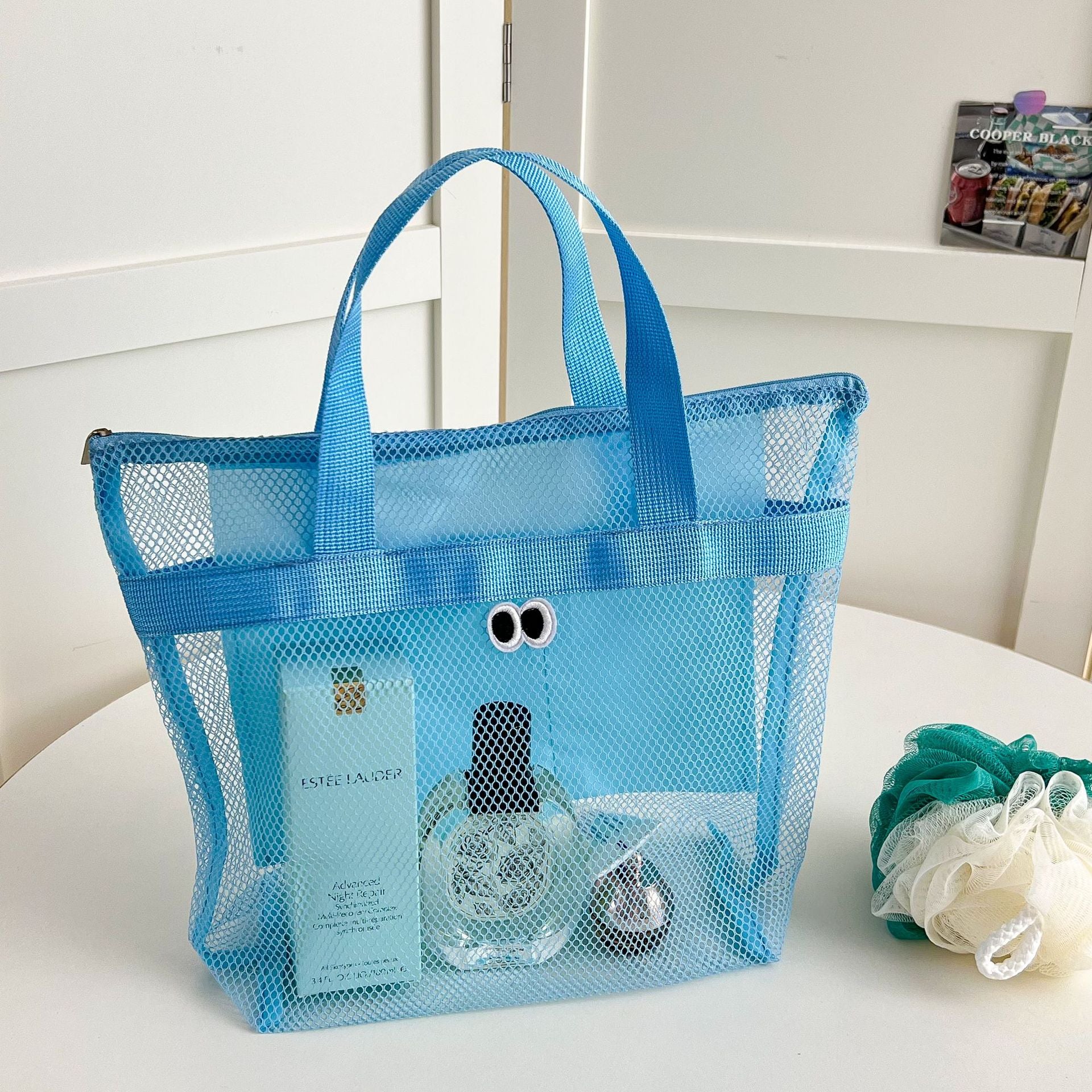 Cute Eye Embroideried Hollow Tote Bag 8CW6BBG471L
