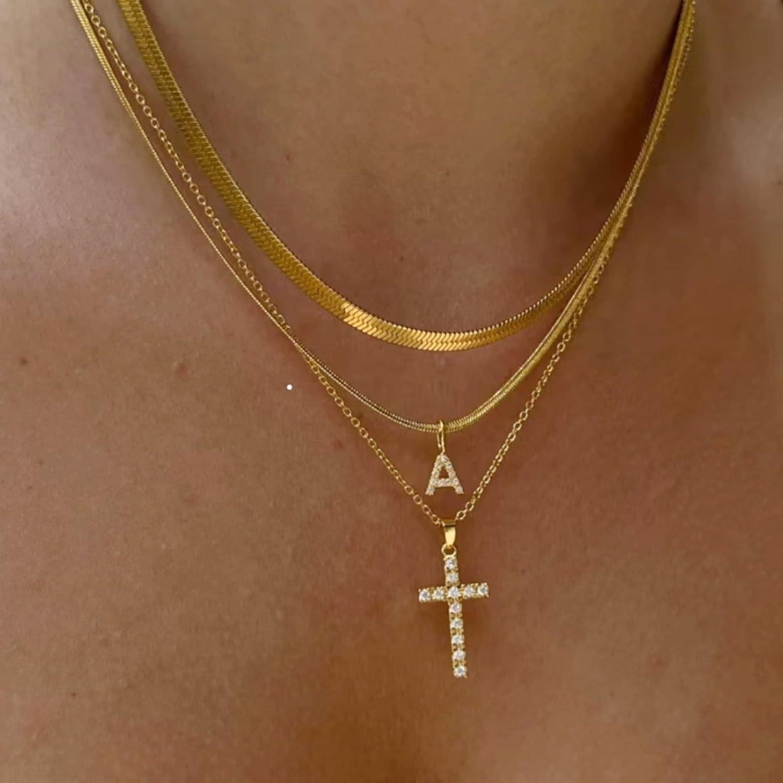 Cross Pendant Snake Necklace - DippedShop Wholesale - #8307