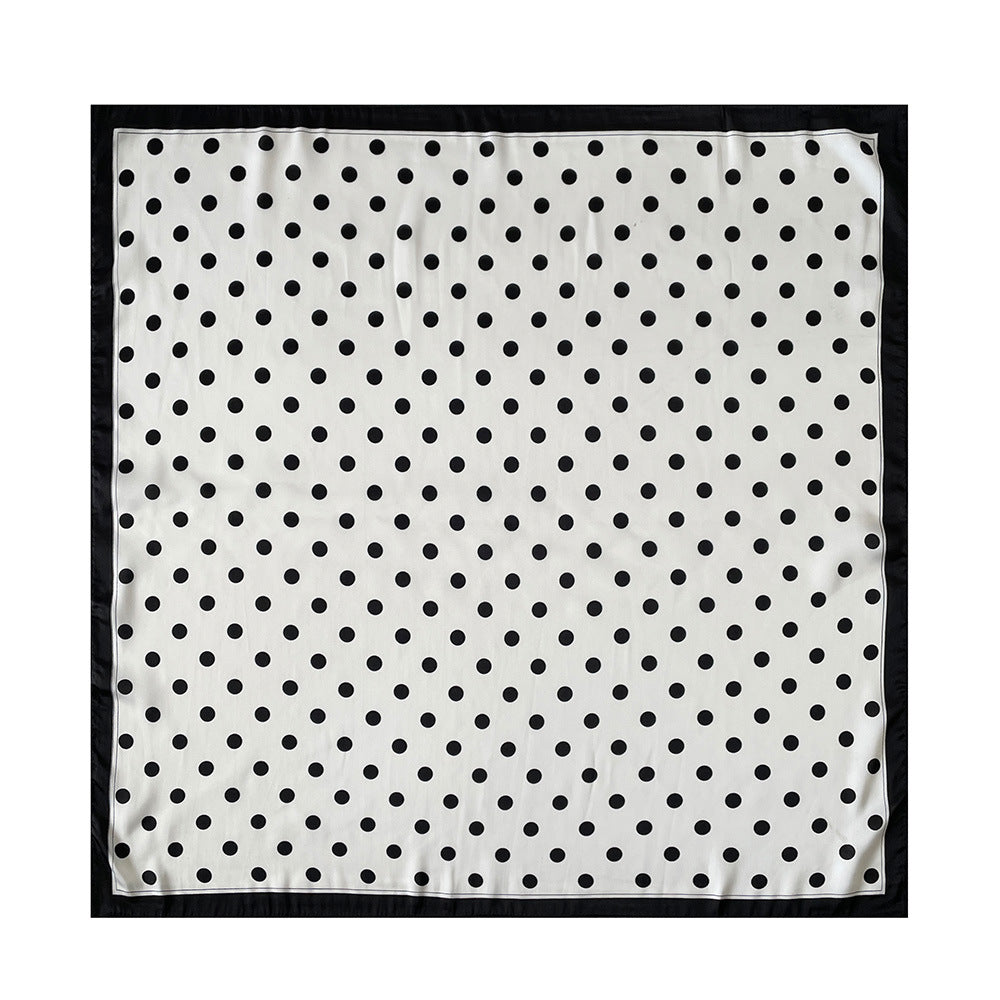 Simple Color Block Polka Dot Square Scarf MK2BW6W6NSI31
