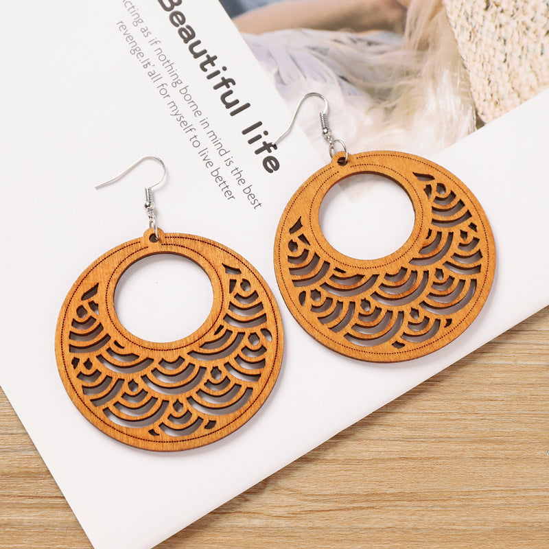 Wooden Butterfly Dangle Earrings - DippedShop Wholesale - #2867