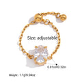 Adjustable Cubic Zirconia Ring - DippedShop Wholesale - #2739