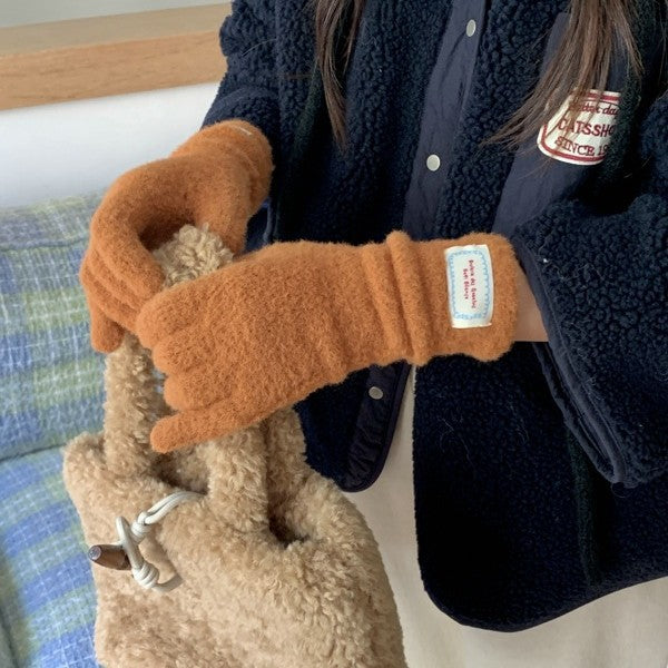 Fuzzy Plush Long Gloves - DippedShop Wholesale - #4835