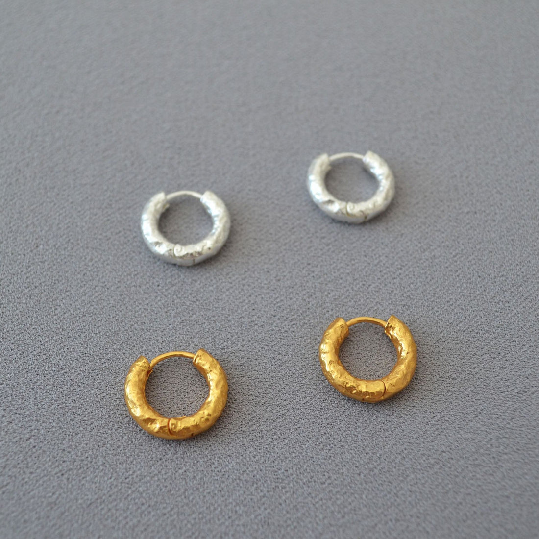 Textured Hoop Earrings - DippedShop Wholesale - #4259