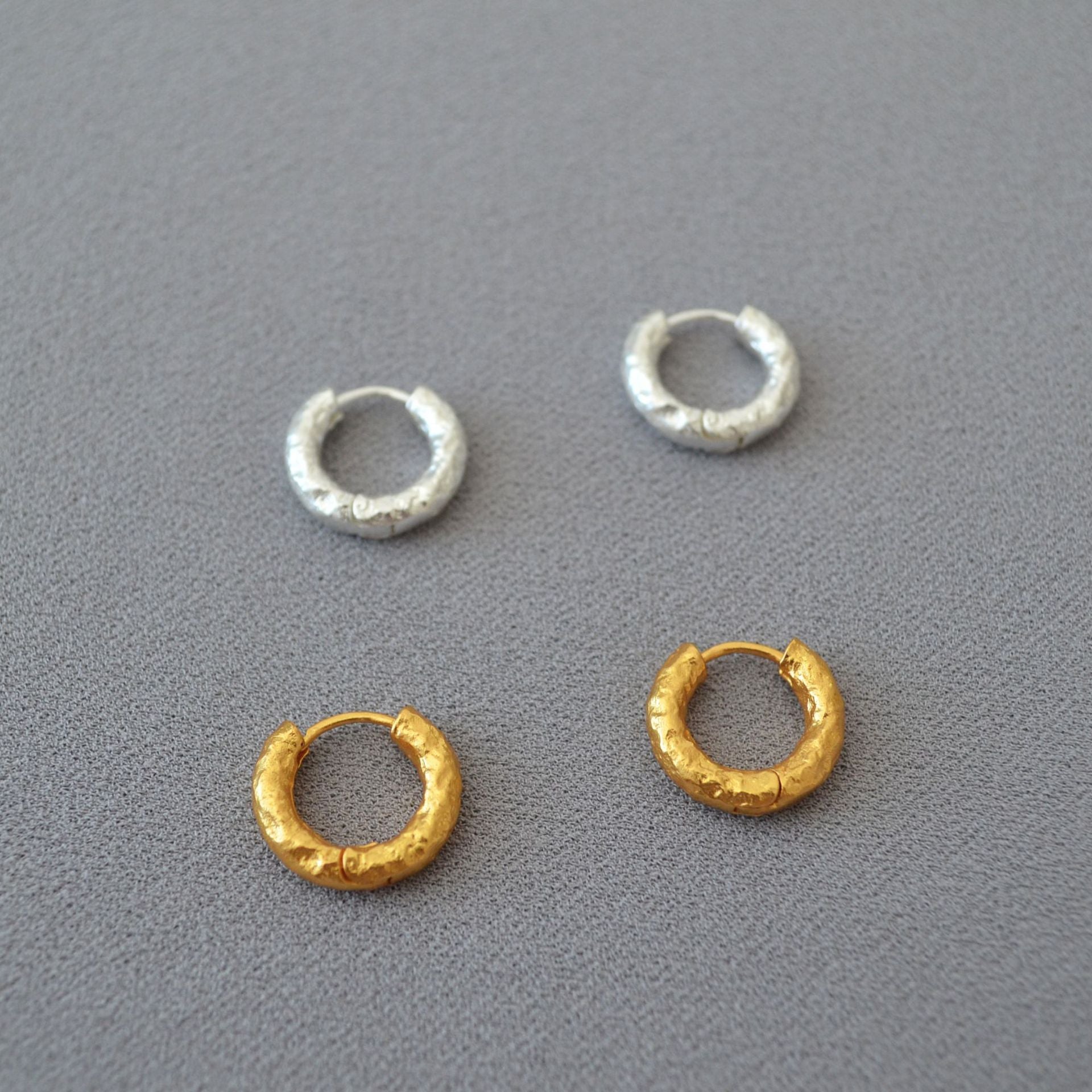 Textured Hoop Earrings - DippedShop Wholesale - #7027