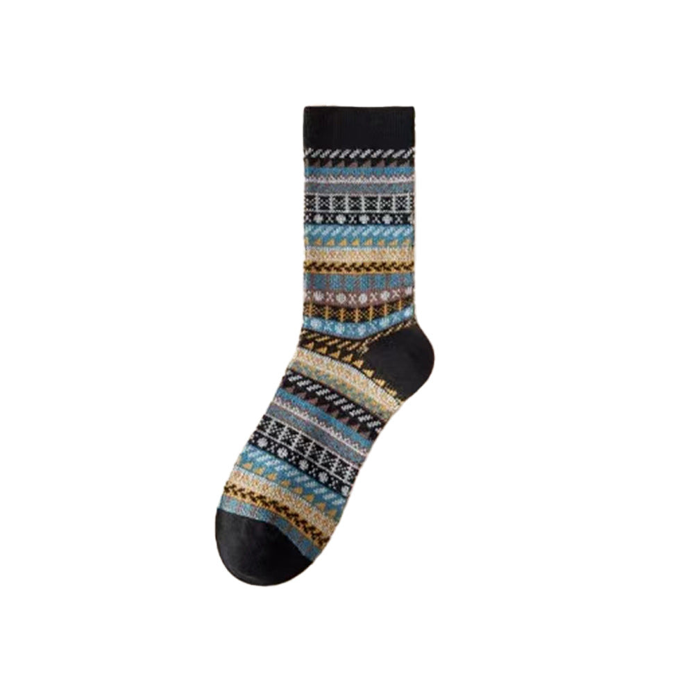 Retro Ethnic Style Warm Cotton Crew Socks 6W8FSO525