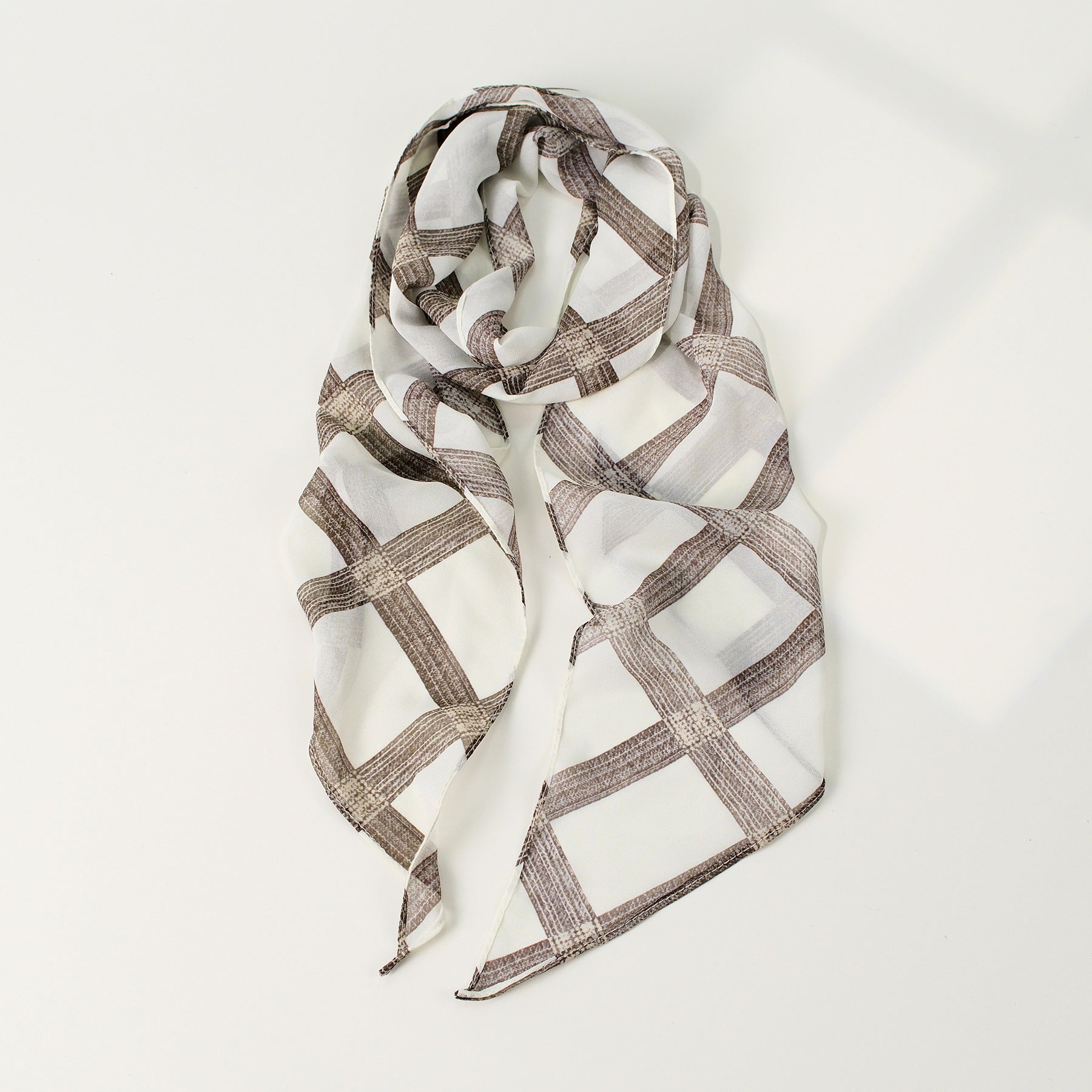 Chic Color Block Polka Dots Silk Scarf 6W6NSI253