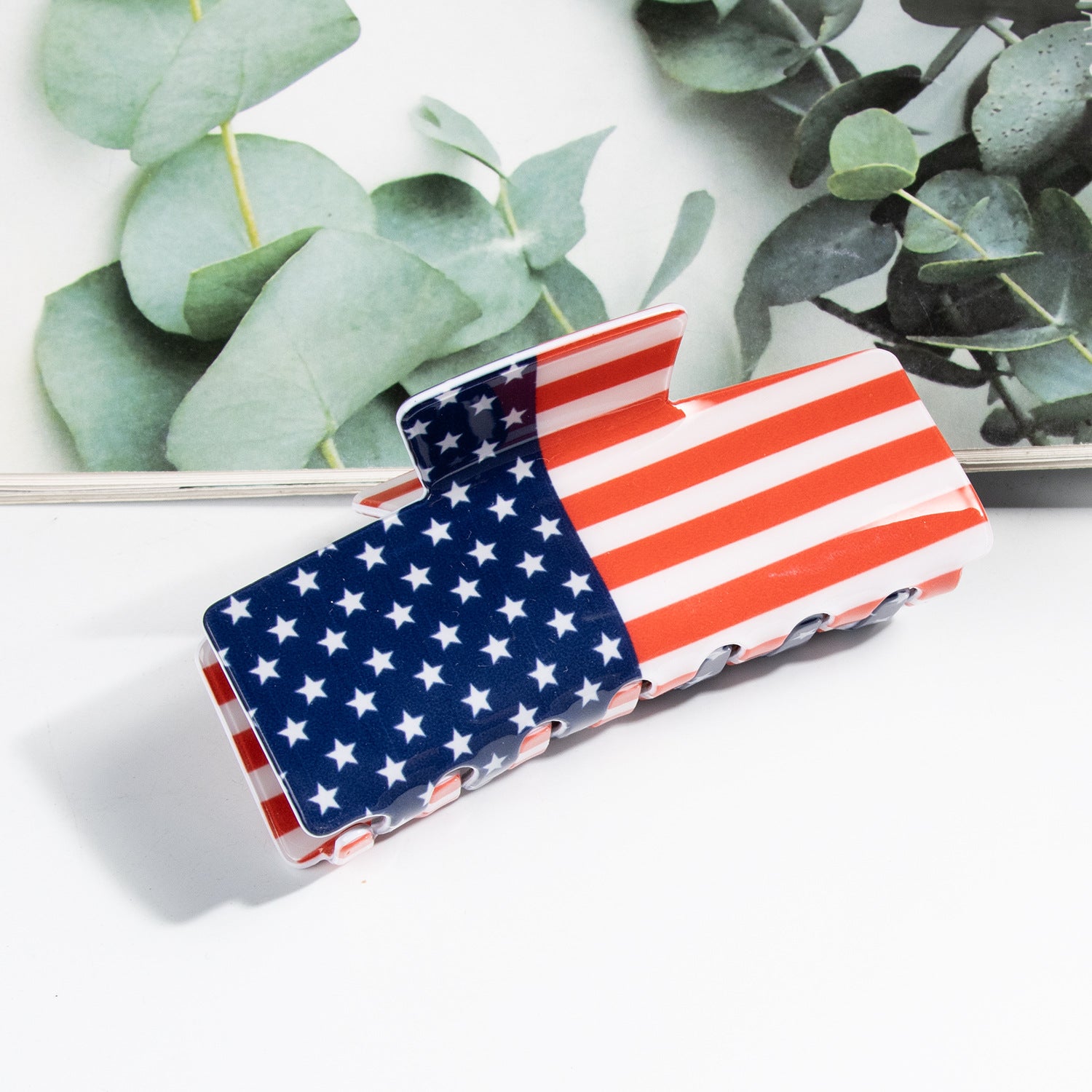 Square Shape Hollow American Flag Hair Clips 8AS6HCP69L