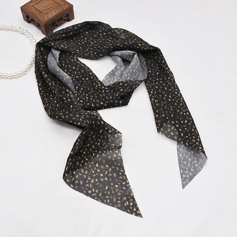 Cute Polka Dots Print Silk Scarf 6W6NSI198