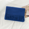 Warm Solid Color Tassel Scarf 6W6NSW305