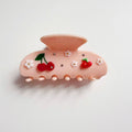 Dainty 3D Flower Fruit Rhinestone Acetate Hair Claw 6W6HCP1280