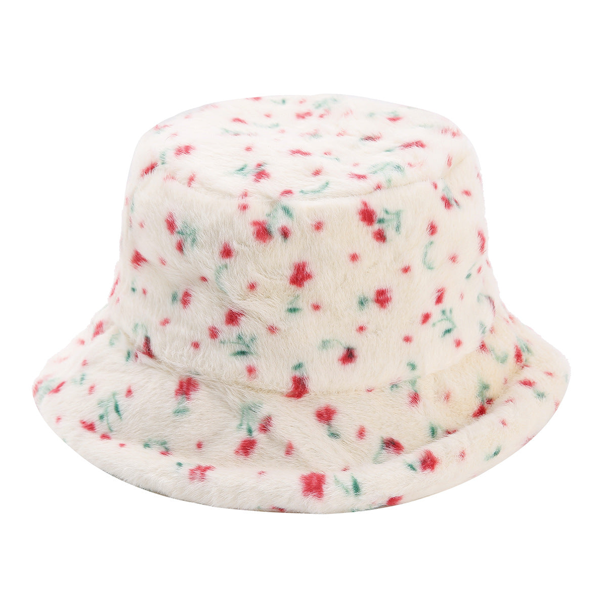 Floral Plush Bucket Hat - DippedShop Wholesale - #0131