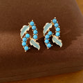 Vintage Enamel Leaf Splice Necklace 6W6JNC896