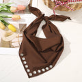 Trendy Studded Hollow Out Triangle Bandana Headscarf MK2BK6W6HHS15