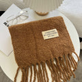 Warm Solid Color Tassel Wool Scarf 6W6NSW259
