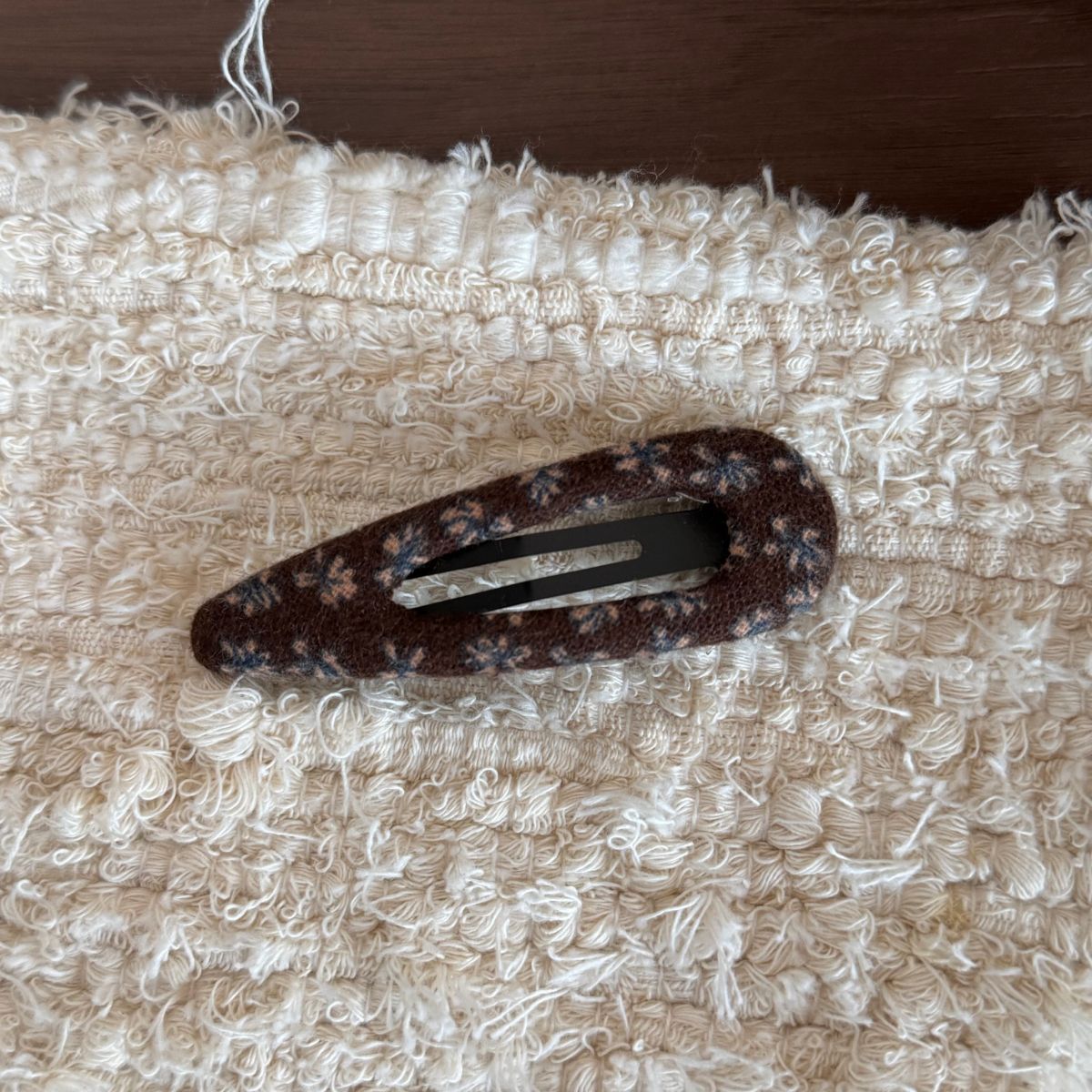 Elegant Floral Print Oval No Crease Hair Clip 6W6HCP1628