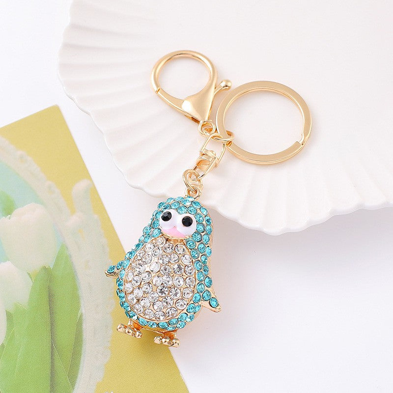 Funny Rhinestones Dolphin Pendant Keychain Bag Charm 6W10BBC632