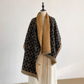 Reversible Jacquard Shawl Wrap - DippedShop Wholesale - #7075