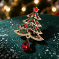 Rhinestone Christmas Tree Brooch - DippedShop Wholesale - #8691