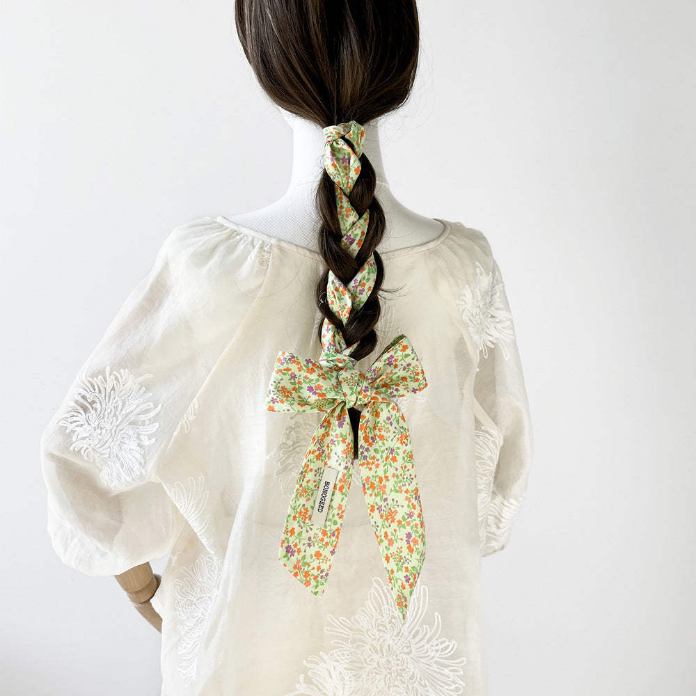 Floral Print Long Scarf - DippedShop Wholesale - #8643