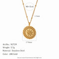 Stylish Star Disc Pendant Choker Necklace 6W6JNC654