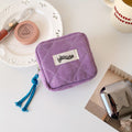 Color Block Plaid Large Capacity Makeup Bag MK2BW6S10BOB57