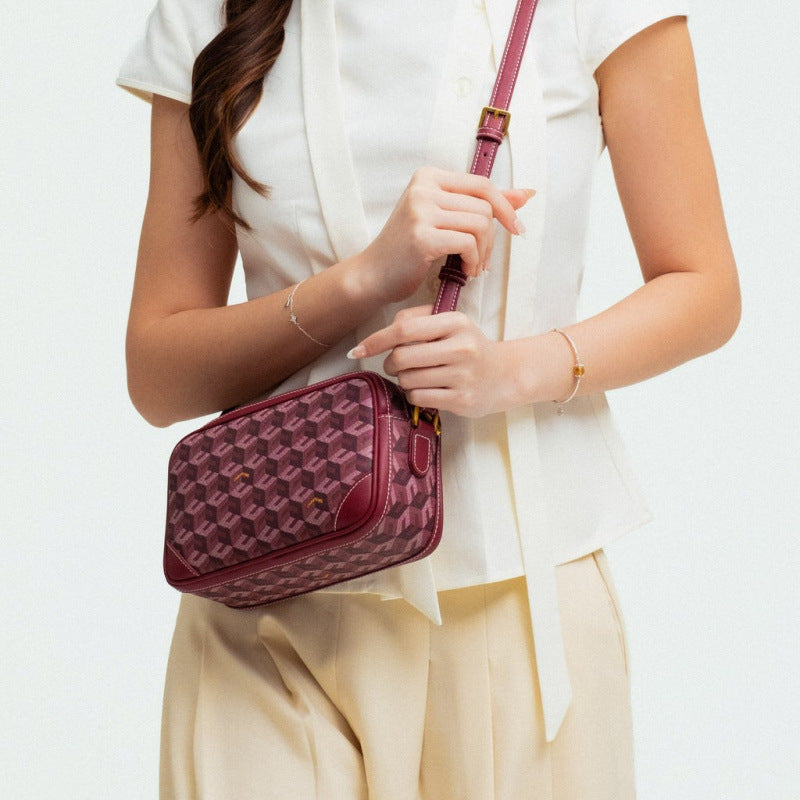 Simple Color Block Square Crossbody Bag 6W10BBG1976