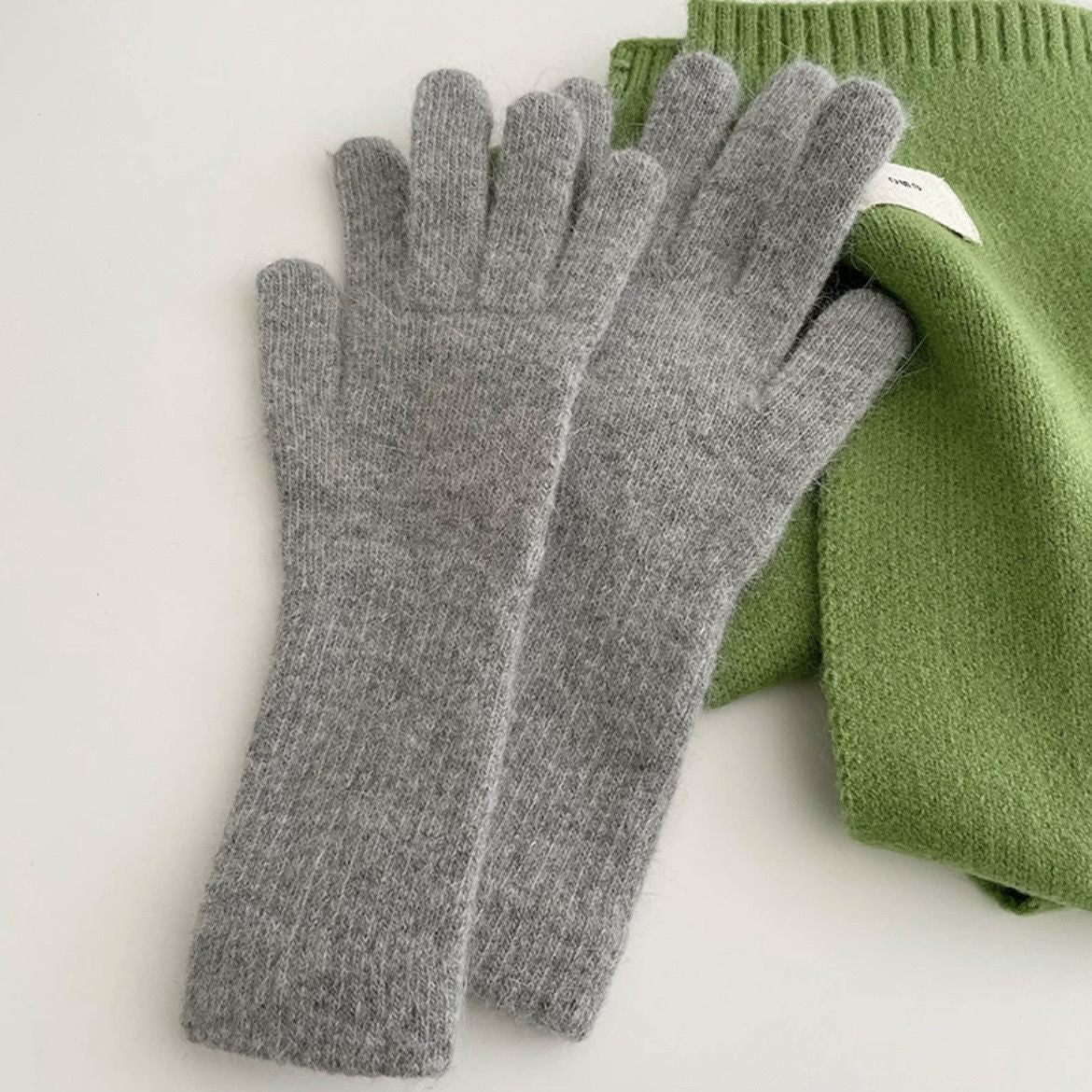 Knit Long Finger Gloves - DippedShop Wholesale - #2595
