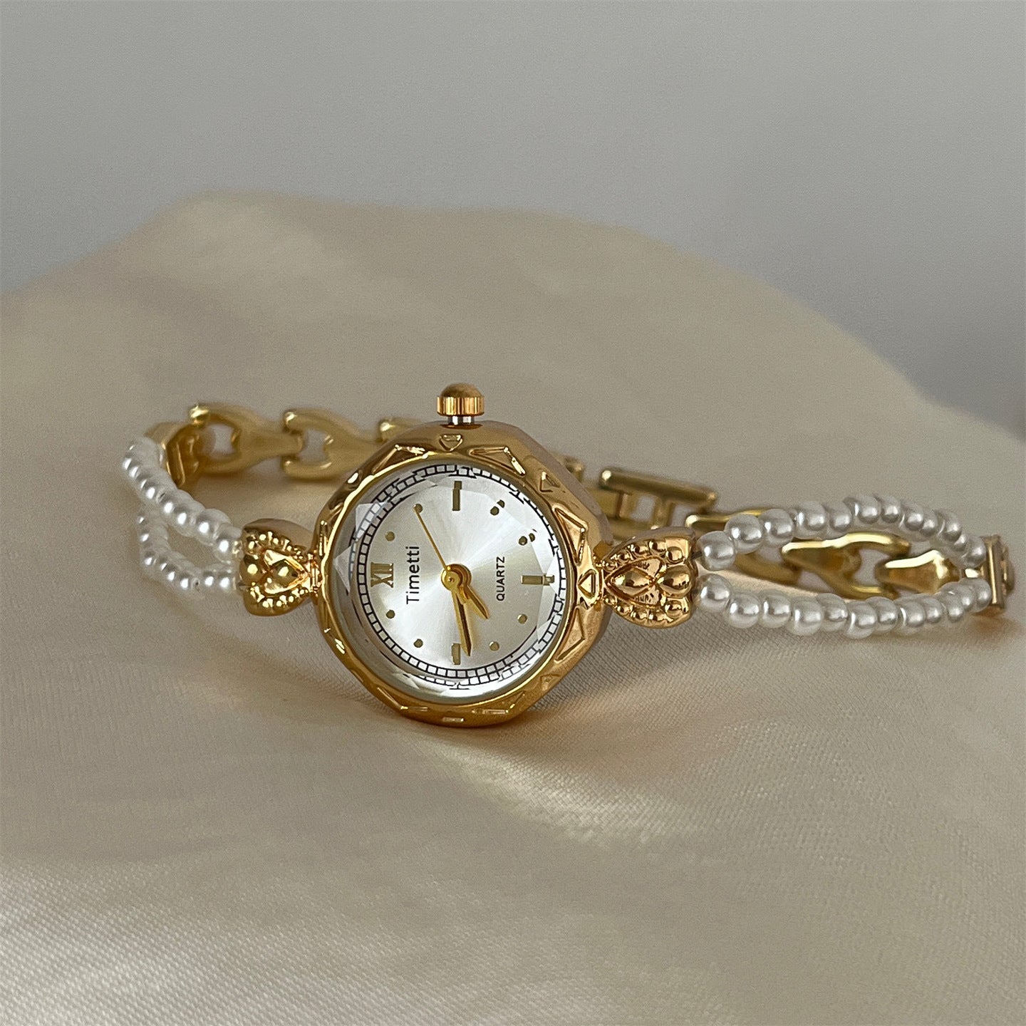Elegant Pearl Bracelet Watch - DippedShop Wholesale - #4083