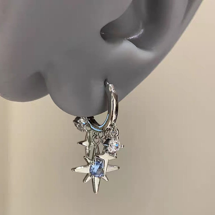 Star Tassel Hoop Earrings - DippedShop Wholesale - #9795