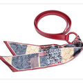 Faux Leather Silk Scarf Belt - DippedShop Wholesale - #1635