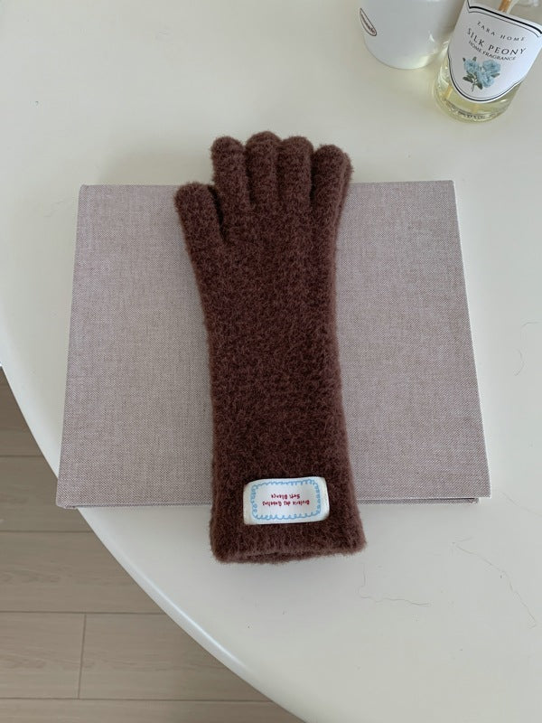 Fuzzy Plush Long Gloves - DippedShop Wholesale - #4387
