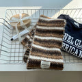 Striped Knit Winter Scarf - DippedShop Wholesale - #3107