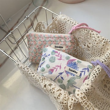Simple Flower Print Mini Make Up Bag DP25A584