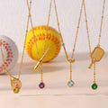 Sporty Style Cubic Zirconia Ball Pendnat Necklace 6W6JNC410L
