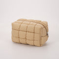 Simple Solid Color Quilted Shell Makeup Bag MK2BW6S10BOB94