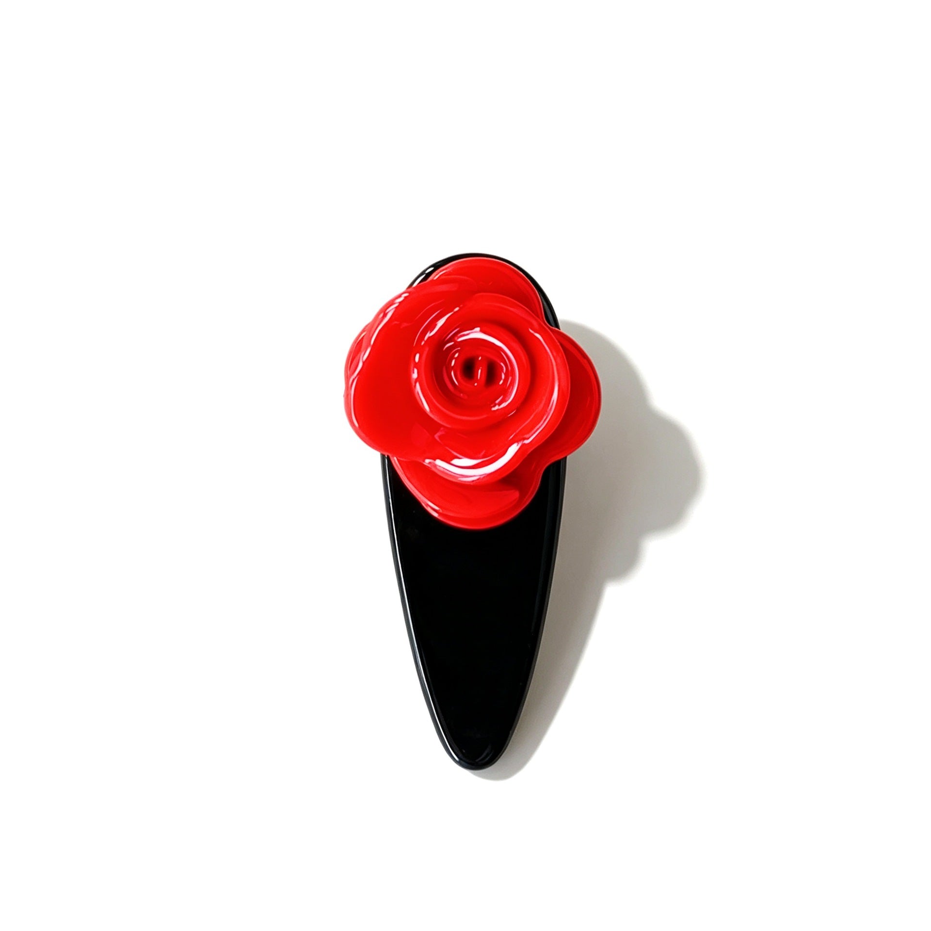 Vintage 3D Rose Flower Acetate Hair Clip 8AS6HCP313T