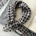 Retro Polka Dots Print Square Silk Scarf MK2BLW6W6NSI34