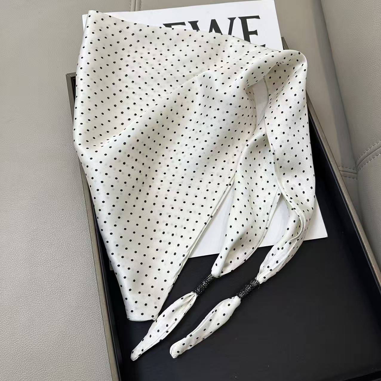 Chic Solid Color Floral Print Silk Scarf 6W6NSI215