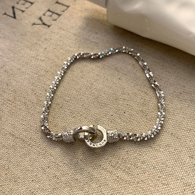 Fashion Interlocking Circle Pendant Chain Necklace 6W6JNC438