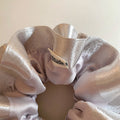 Silver Satin Scrunchies - DippedShop Wholesale - #8915