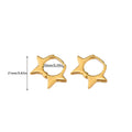 Gold Plated Star Stud Earrings - DippedShop Wholesale - #0643