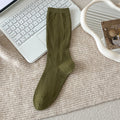 Simple Hollow Out Slouchy Crew Socks 6W8FSO814
