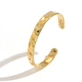Trendy Gold Plated C-Shaped Open Bracelet 6W6JBR589