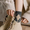 Vintage Thickened Argyle Plaid Winter Thermal Socks 6W8FSO885