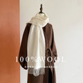 Solid Color Fringe Scarf - DippedShop Wholesale - #6867
