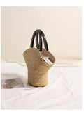 Unique Handmade Woven Hat-Shape Beach Handbag 8BW6BBG427T